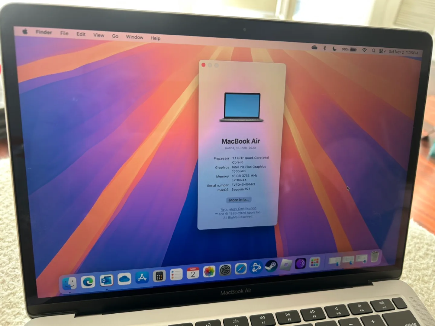 Fully Upgraded MacBook Air 13” (2020) 4 Core Intel i5 image indicator(3)