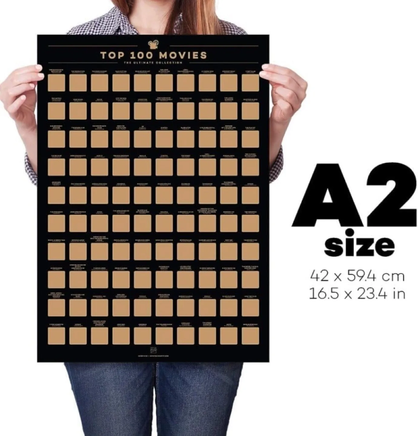 Top 100 Movies Scratch Off Poster image indicator(3)