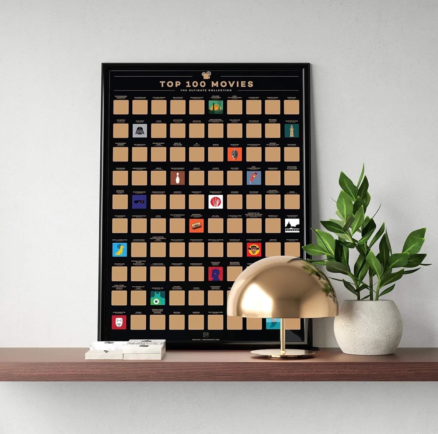 Top 100 Movies Scratch Off Poster image indicator(4)