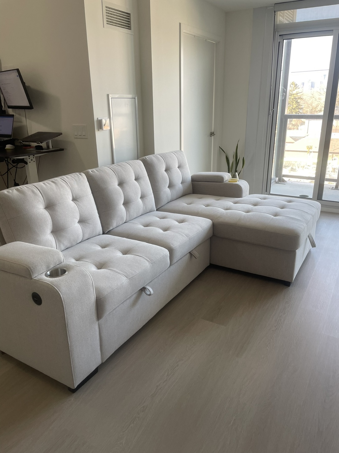 Sectional Sofa Bed with Storage