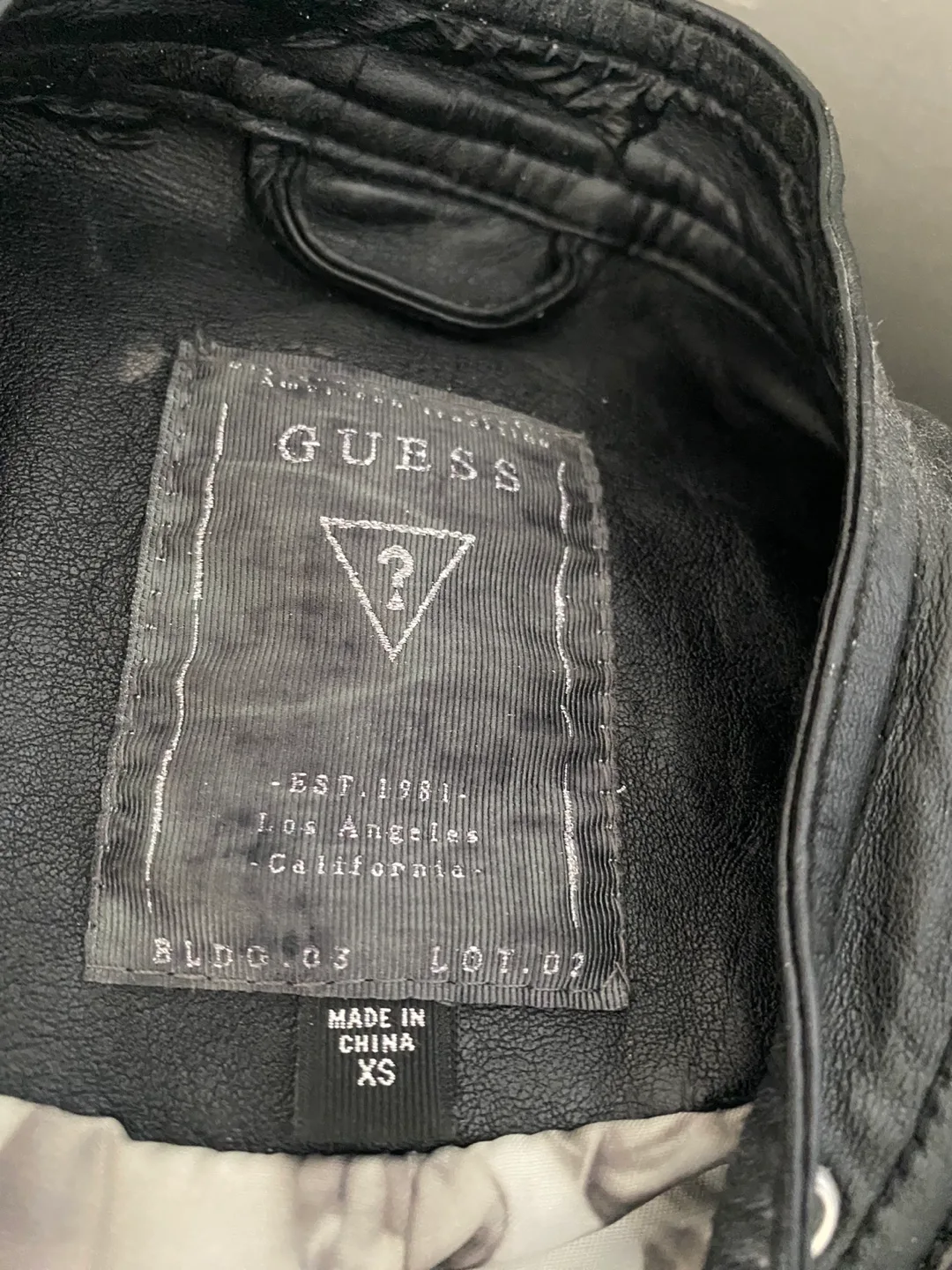 Guess Black Leather like Jacket image indicator(2)