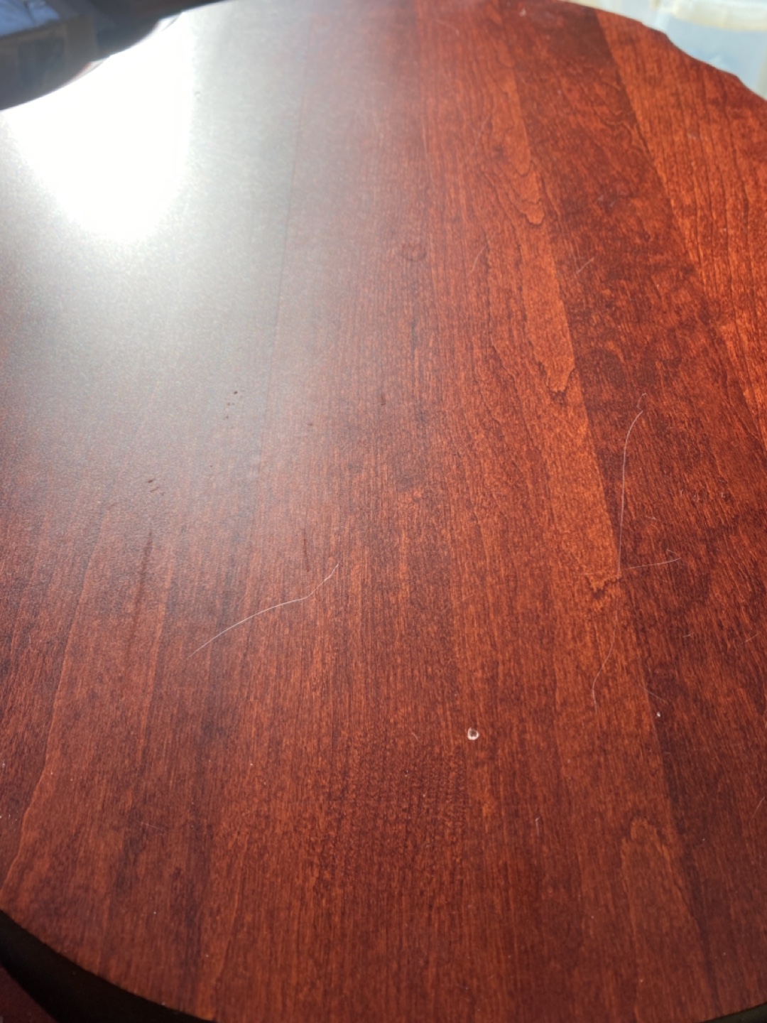 Round Wooden Accent Table - photo 2