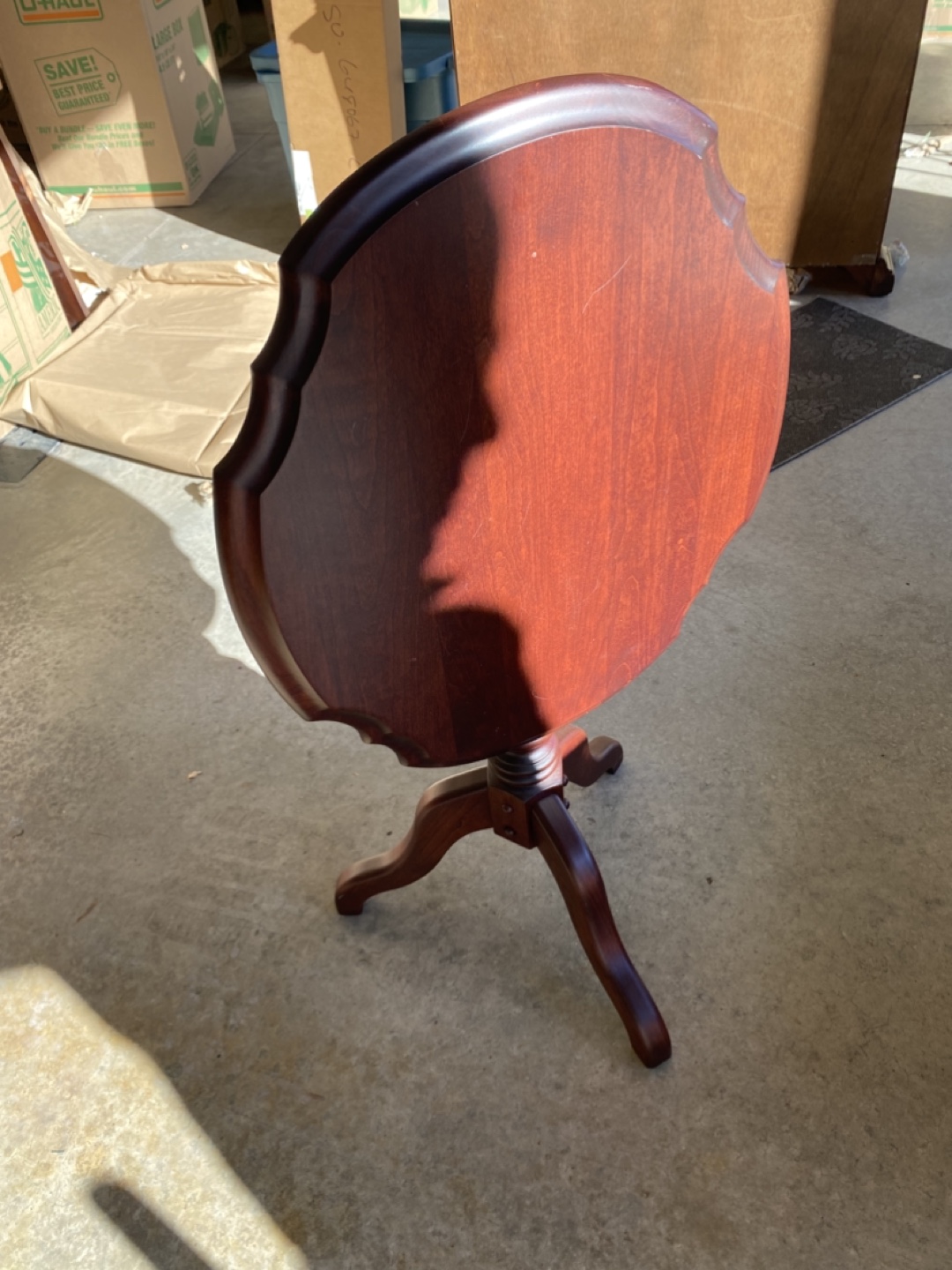 Round Wooden Accent Table - photo 5