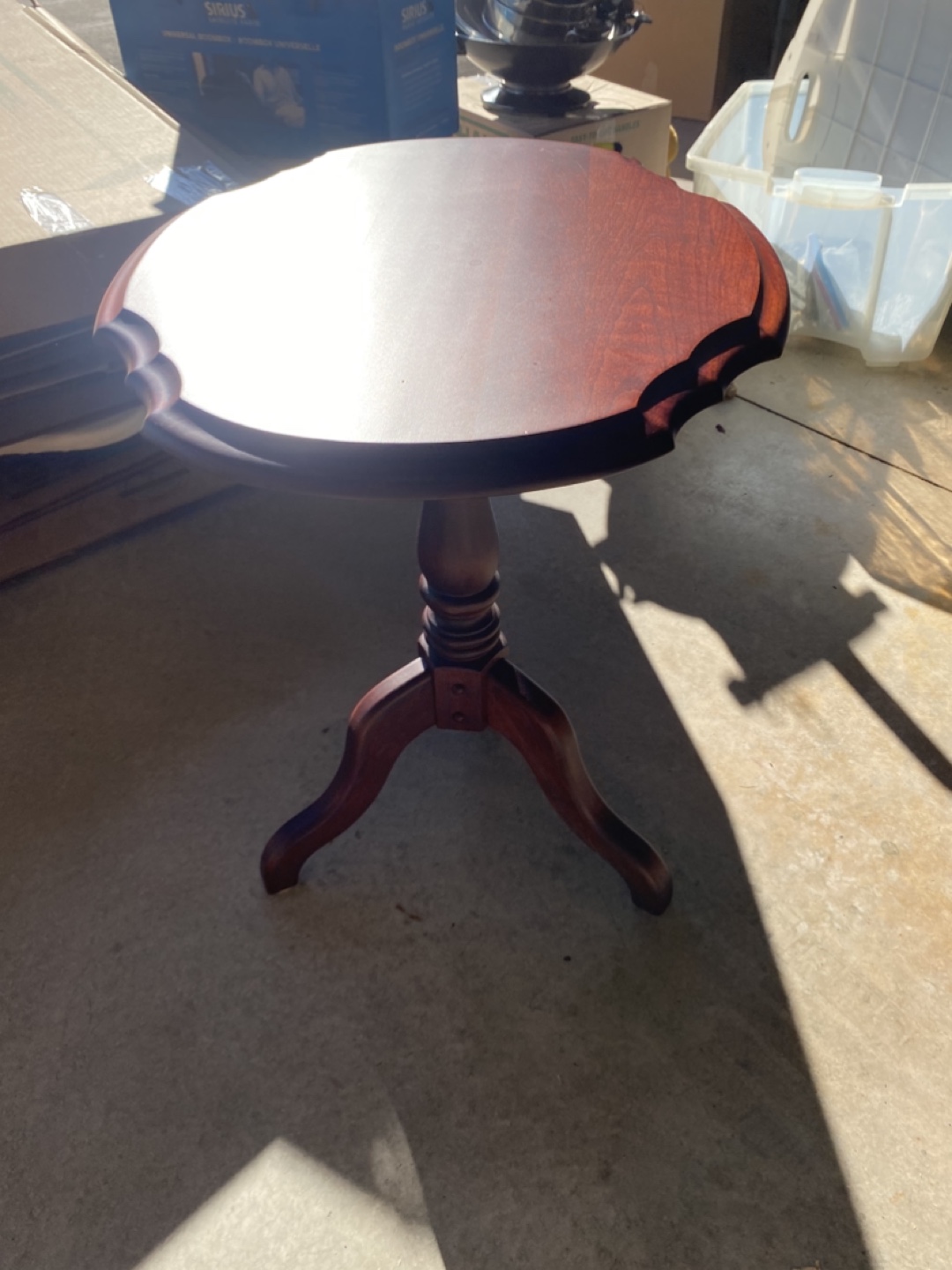 Round Wooden Accent Table