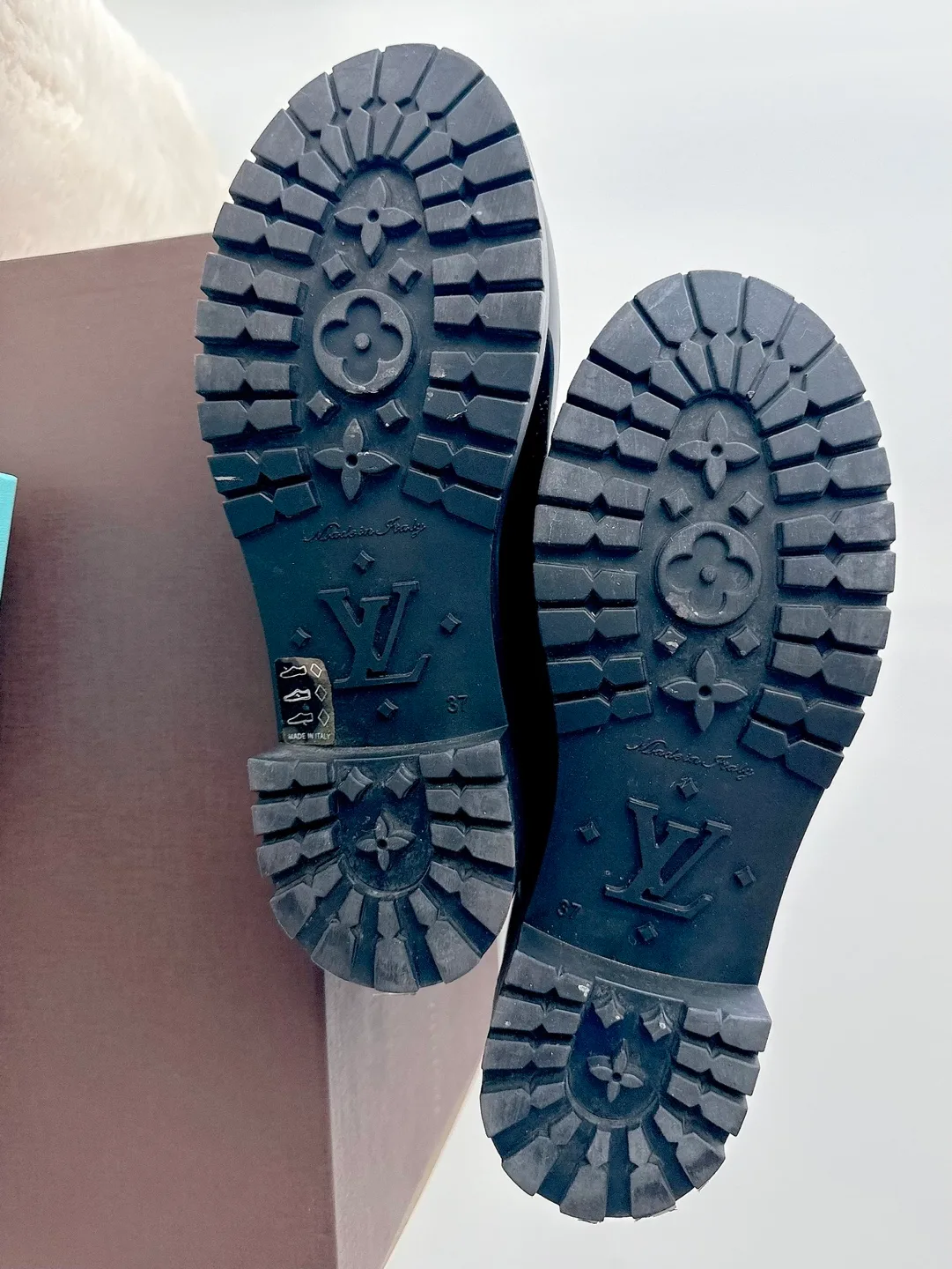 Authentic Louis Vuitton Black Rain Boots image indicator(6)