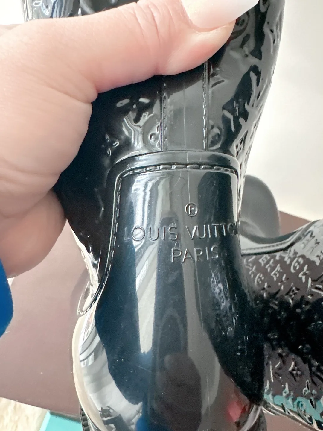 Authentic Louis Vuitton Black Rain Boots image indicator(5)