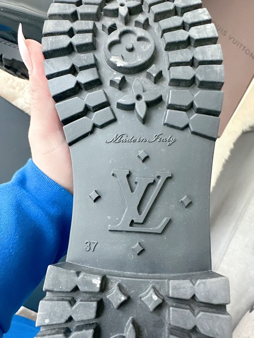 Authentic Louis Vuitton Black Rain Boots image indicator(7)