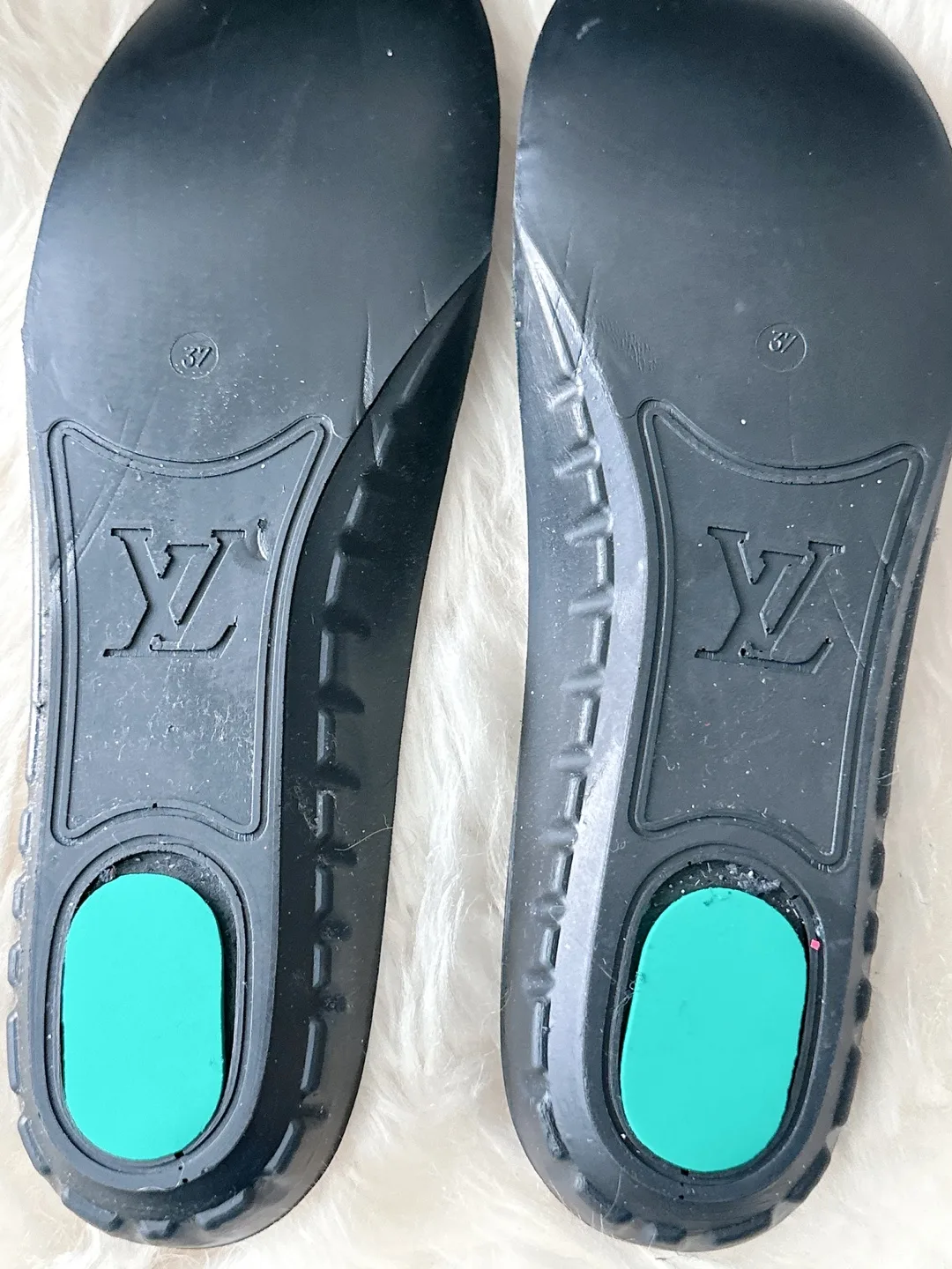 Authentic Louis Vuitton Black Rain Boots image indicator(9)