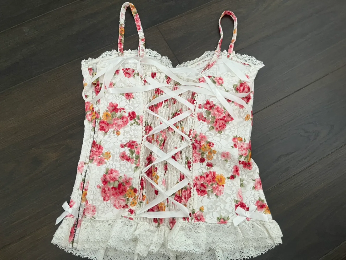 Floral Lace Corset Top image indicator(2)