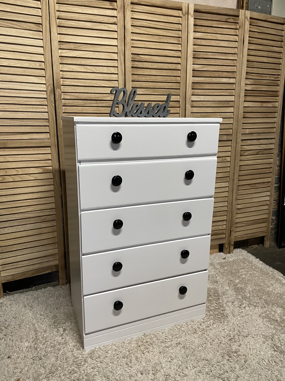 White 5 Drawer Dresser