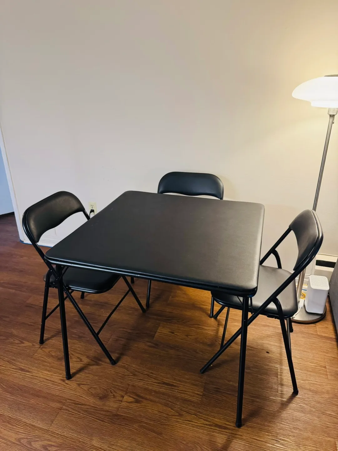 Black Folding Table and 3 Chairs image indicator(2)