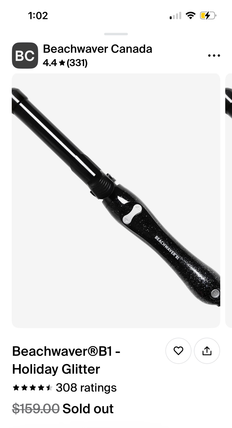 Beachwaver B1 Curling Iron - Holiday Glitter - photo 2