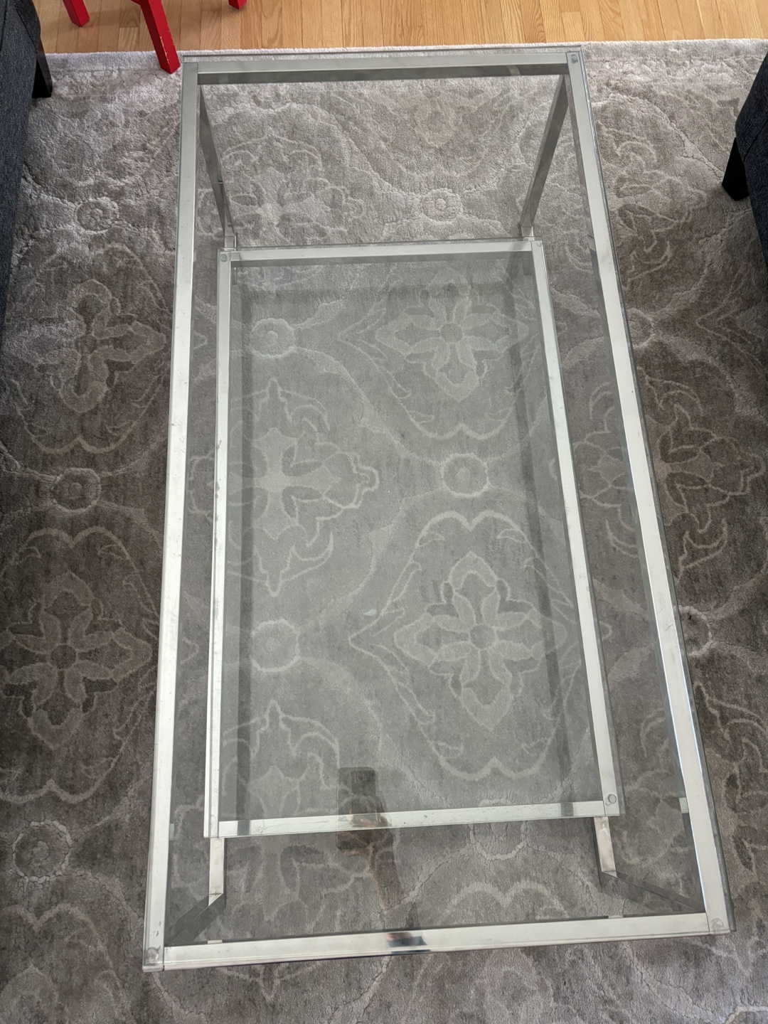 Glass Coffee Table with Shelf - photo 3