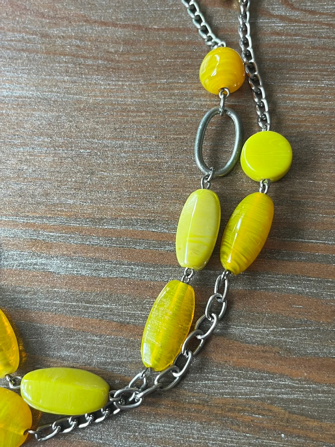 Vintage Yellow Bead Necklace image indicator(4)