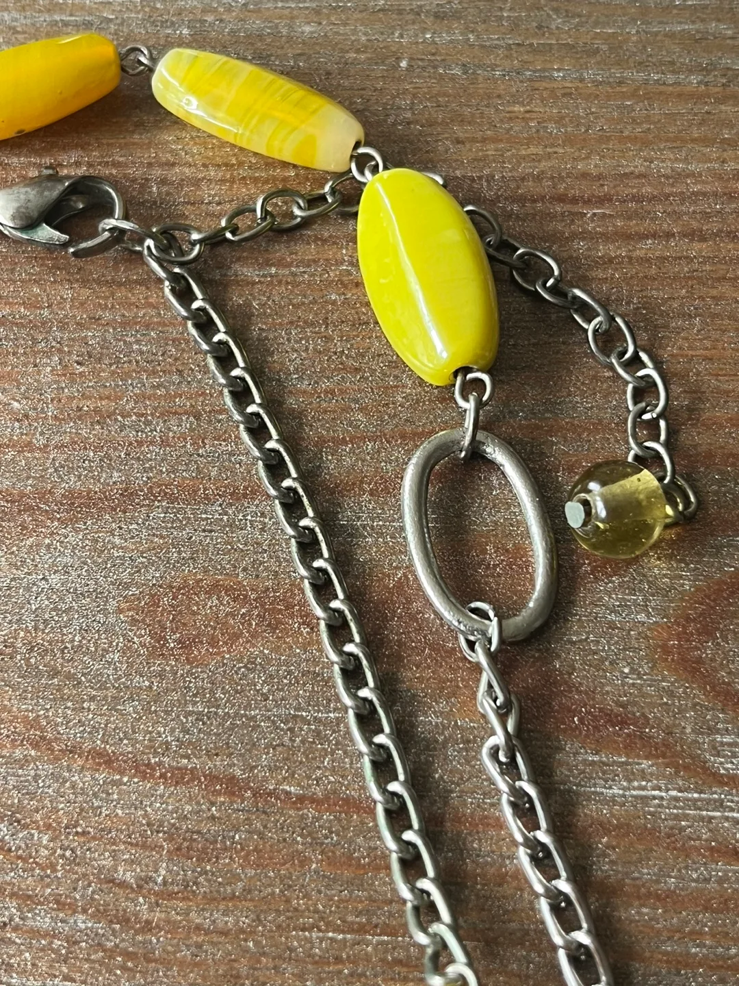 Vintage Yellow Bead Necklace image indicator(5)