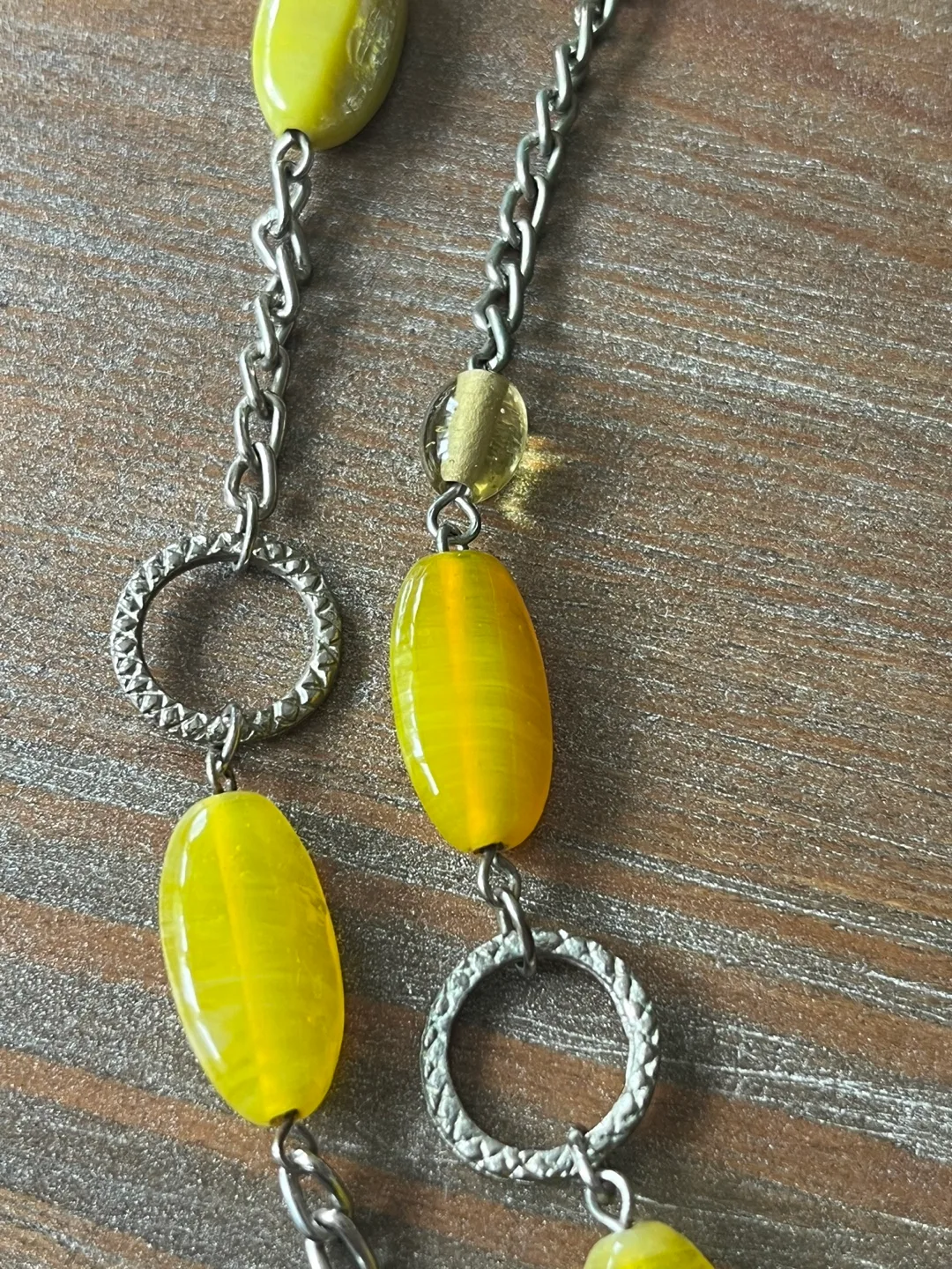 Vintage Yellow Bead Necklace image indicator(7)