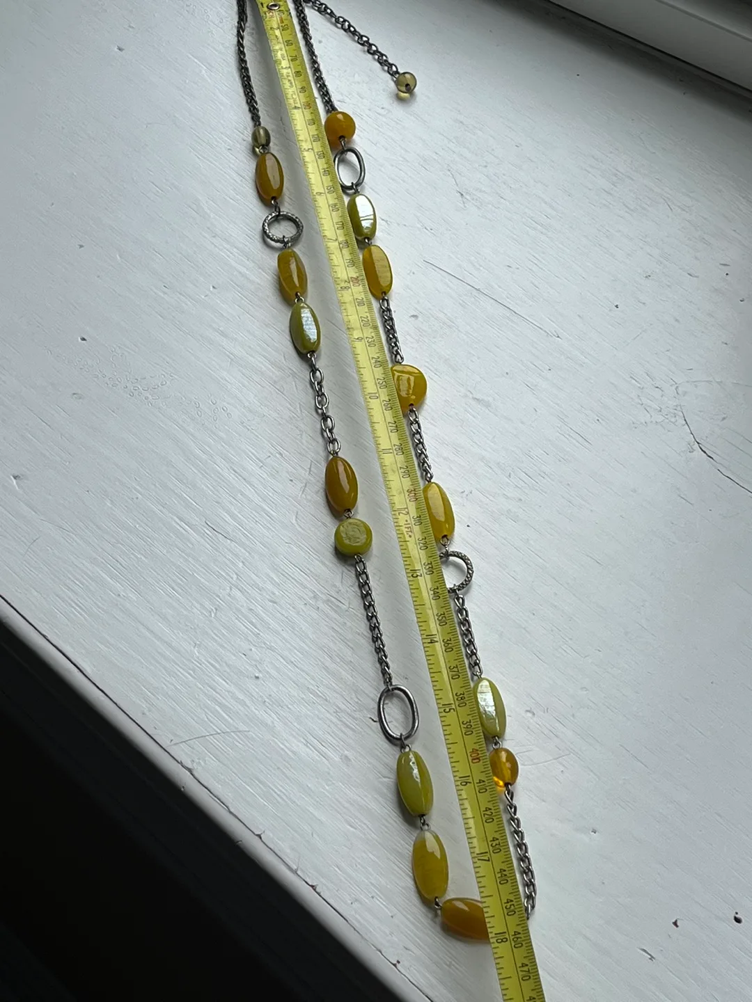 Vintage Yellow Bead Necklace image indicator(9)