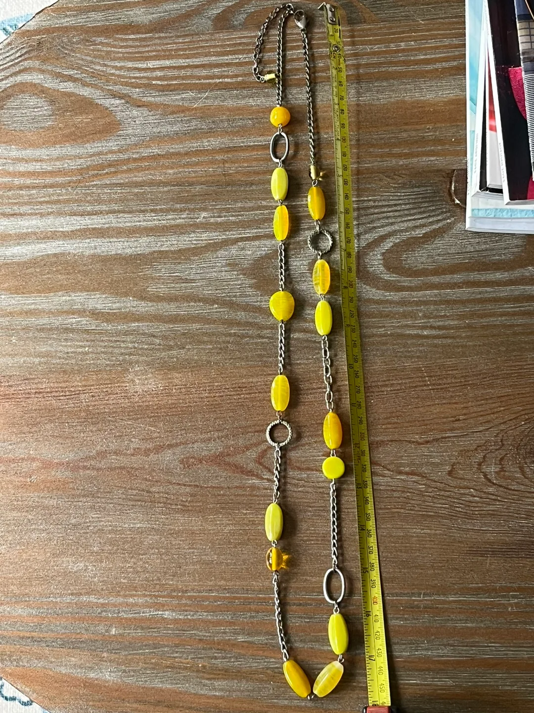 Vintage Yellow Bead Necklace image indicator(10)