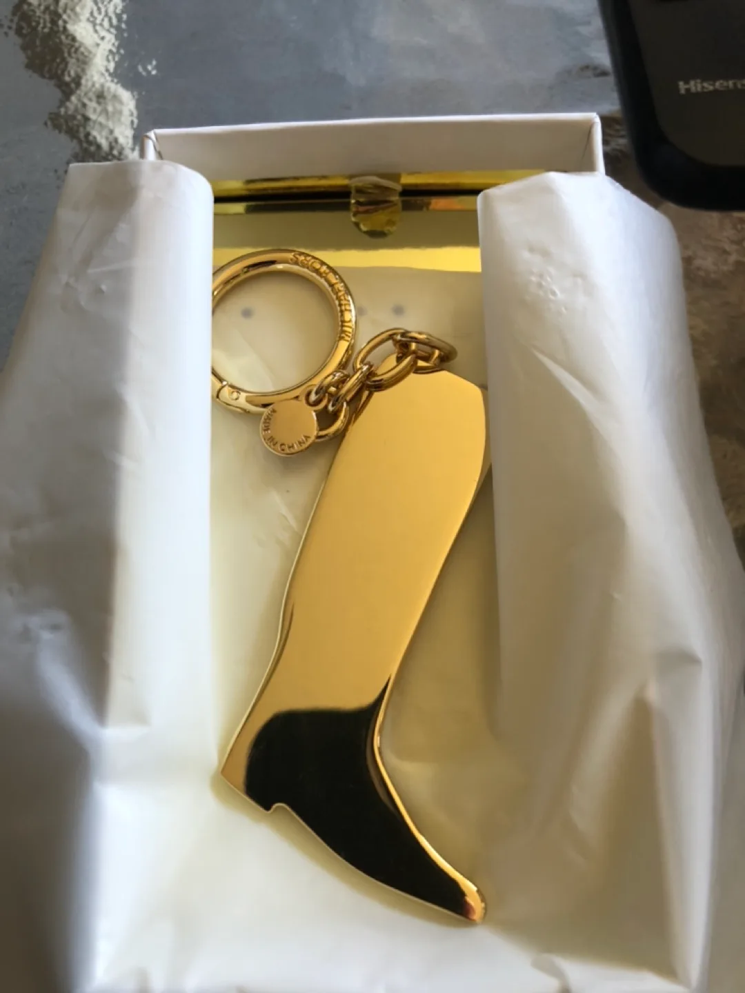 Michael Kors Gold Boot Keychain image indicator(2)