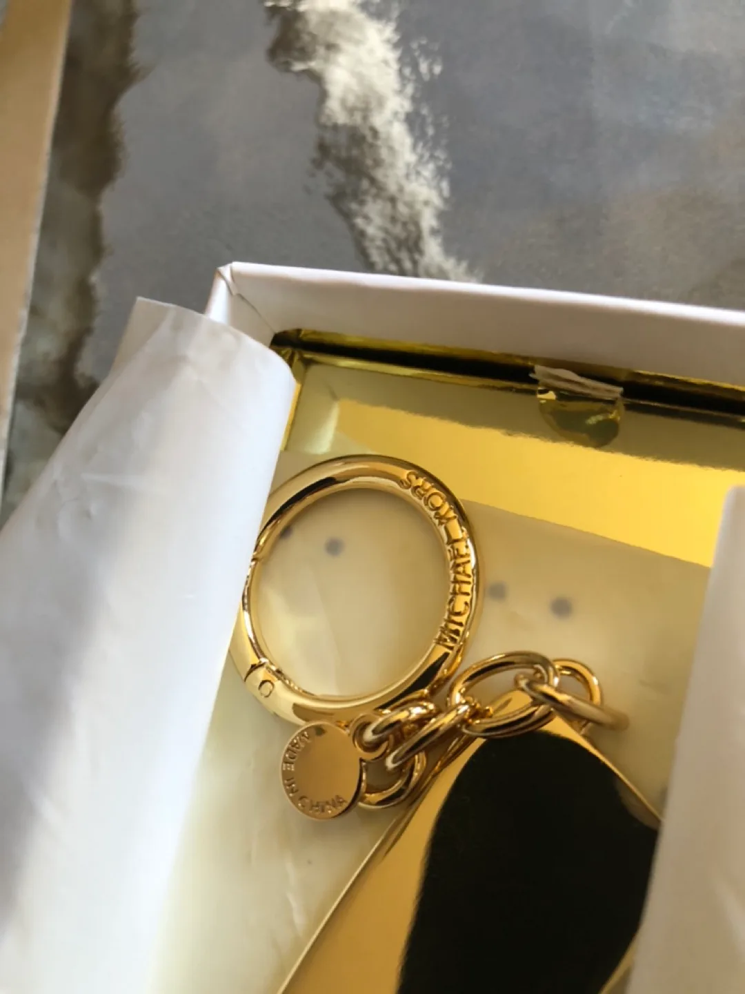 Michael Kors Gold Boot Keychain image indicator(3)