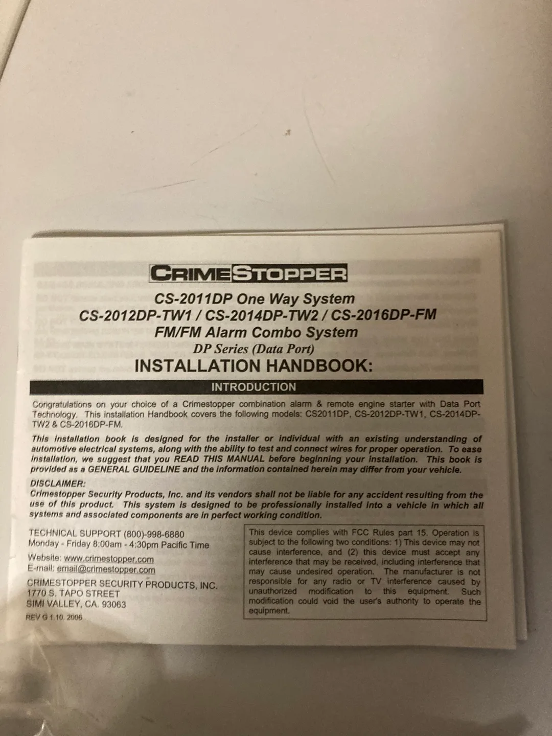 CrimeStopper CS-2011RSDP Series IV Car Alarm image indicator(3)