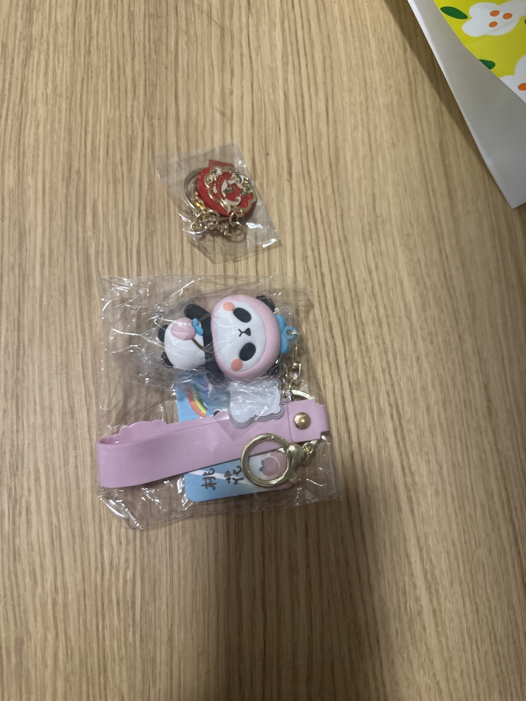 Cute Panda Keychain & Gold Star Necklace