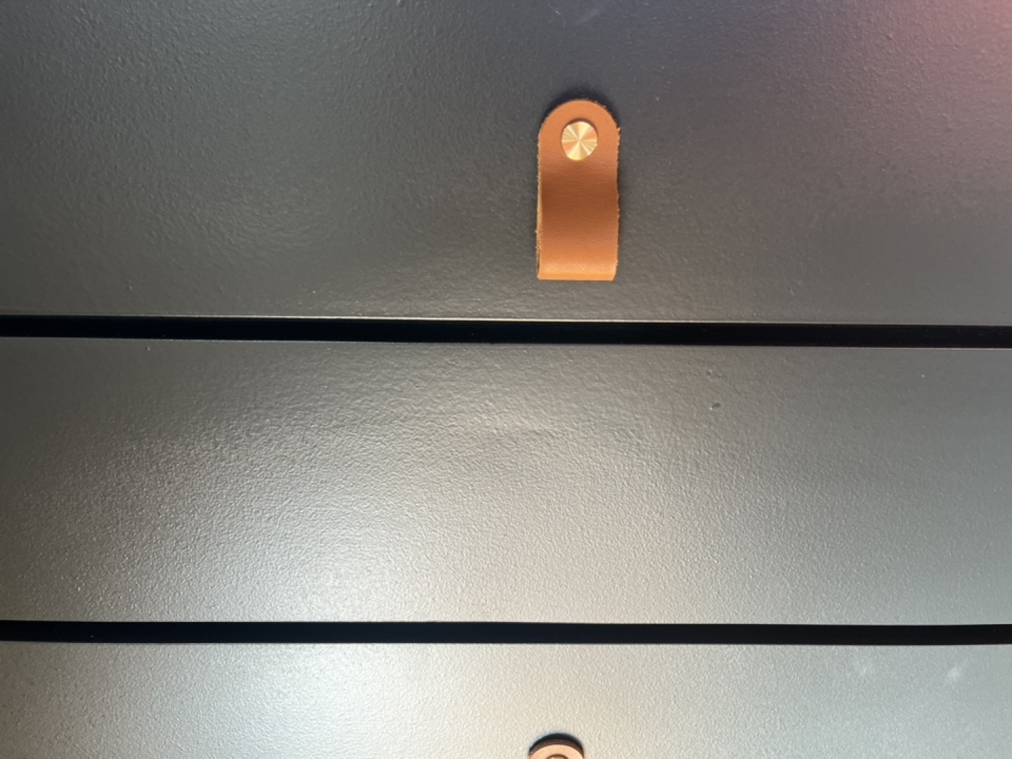 6 Drawer Dresser with Leather Pulls and Brass Legs - photo 3