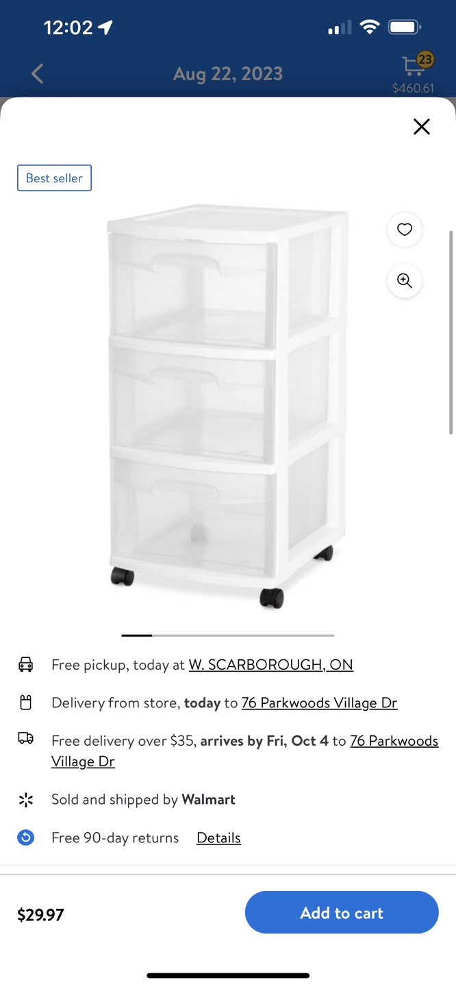 Plastic drawer storage
