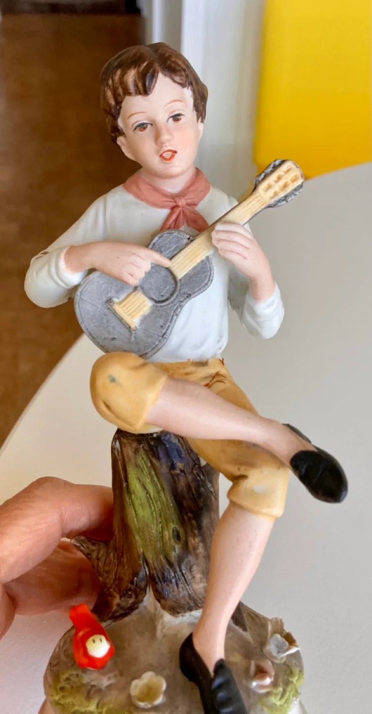 ✨Vintage Boy Playing Guitar Porcelain Figurine image indicator(3)