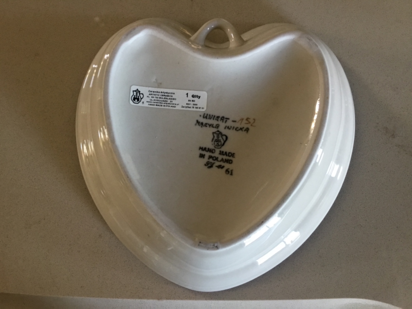 Polish Pottery Heart Shaped Dish - photo 2