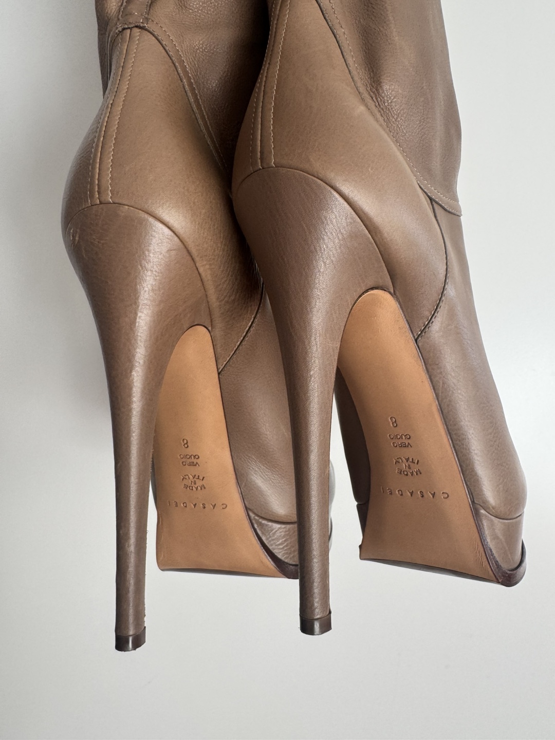 Casadei Leather Knee-High Boots