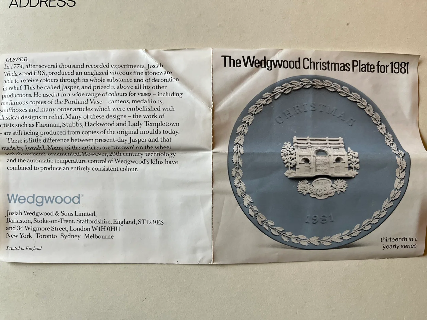 Wedgwood Christmas Plate (Authentic & New) image indicator(4)