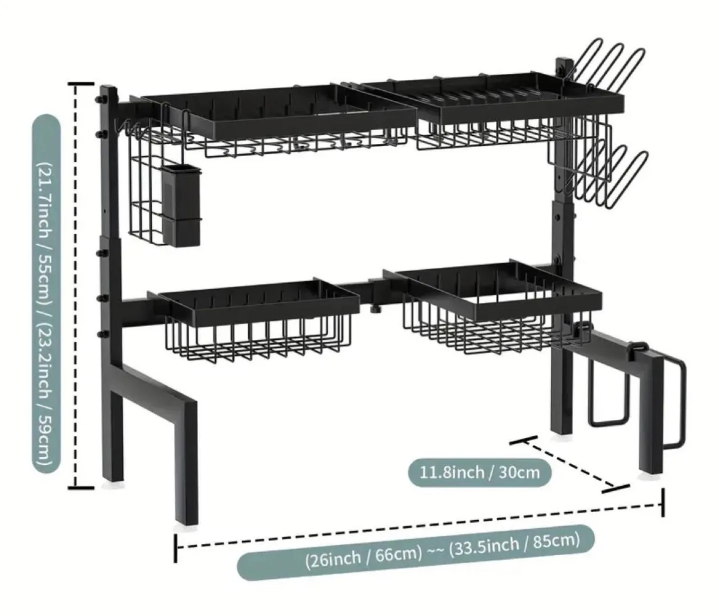 Over The Sink Dish Drying Rack Organizer Stand image indicator(4)