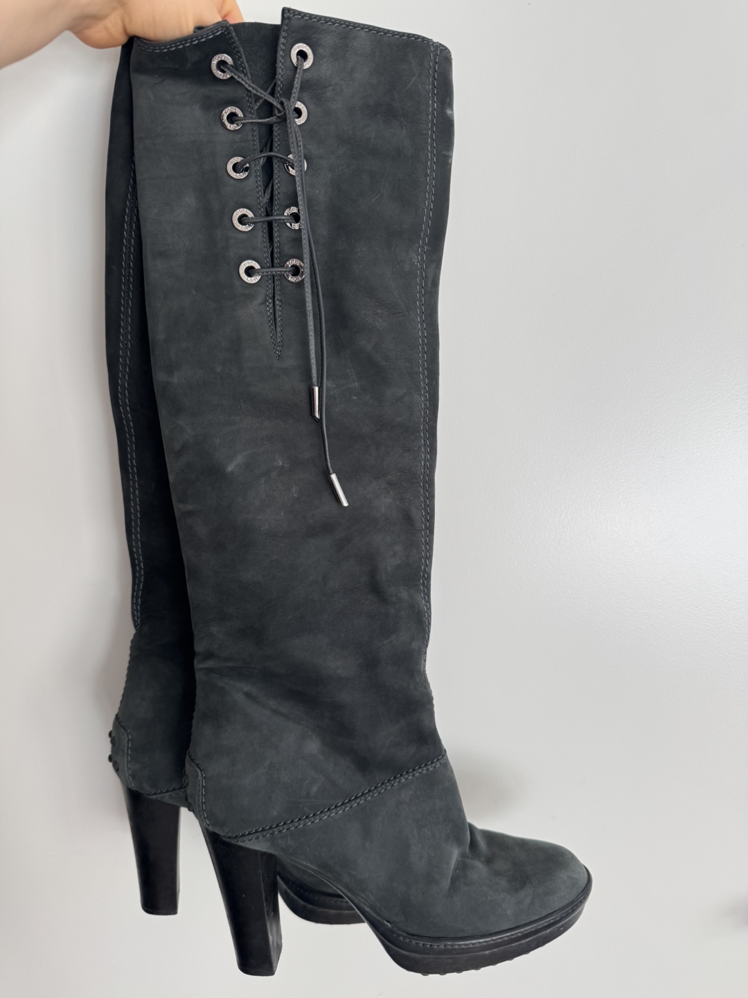 TOD'S Suede Knee High Boots Size 37