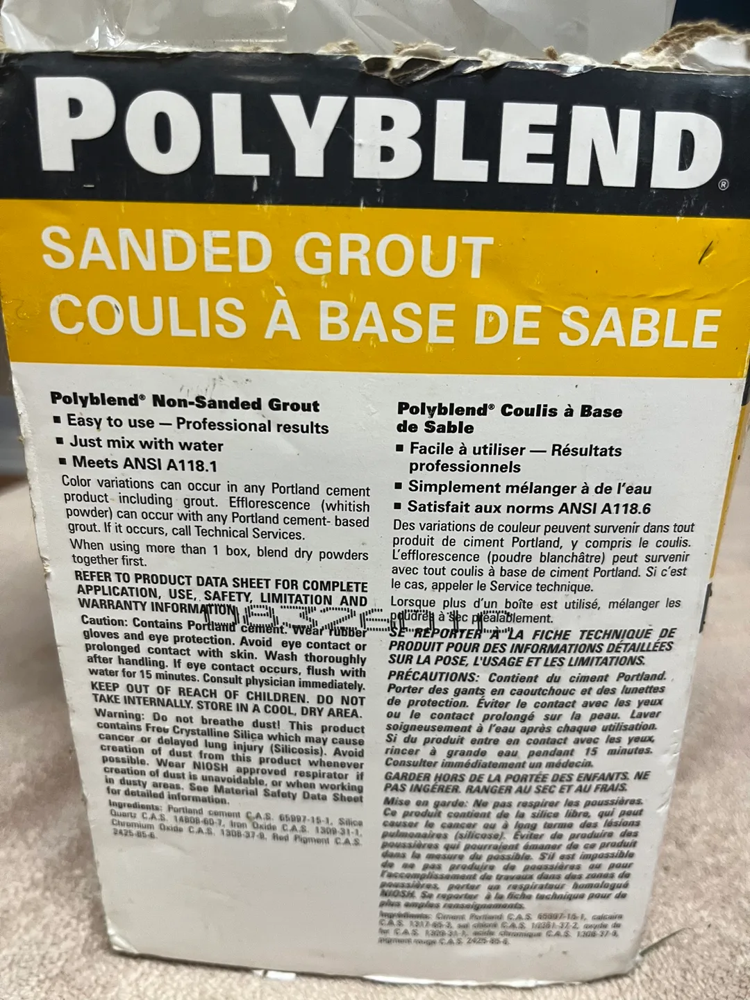 Grout - various types image indicator(3)