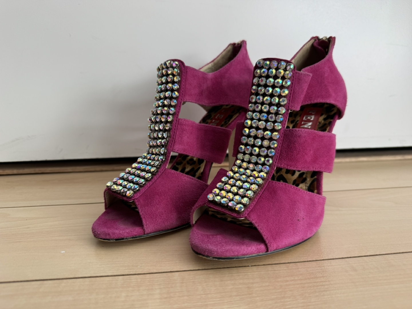 Pink Rhinestone Heels