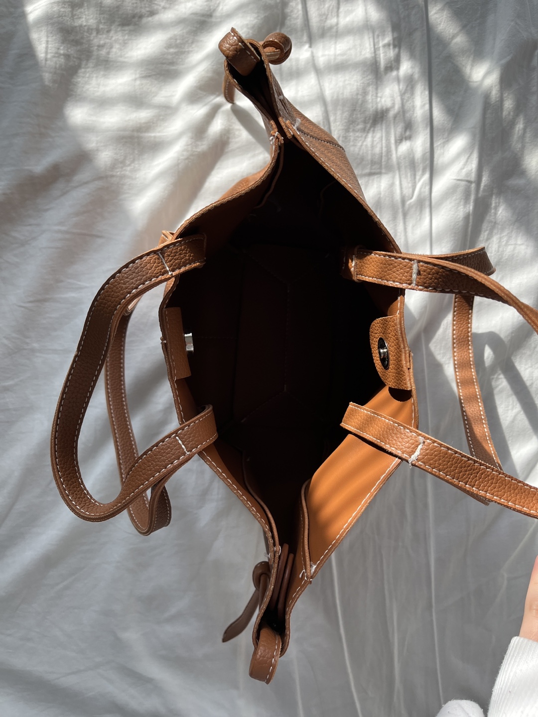 Brown Leather tote bag - photo 2