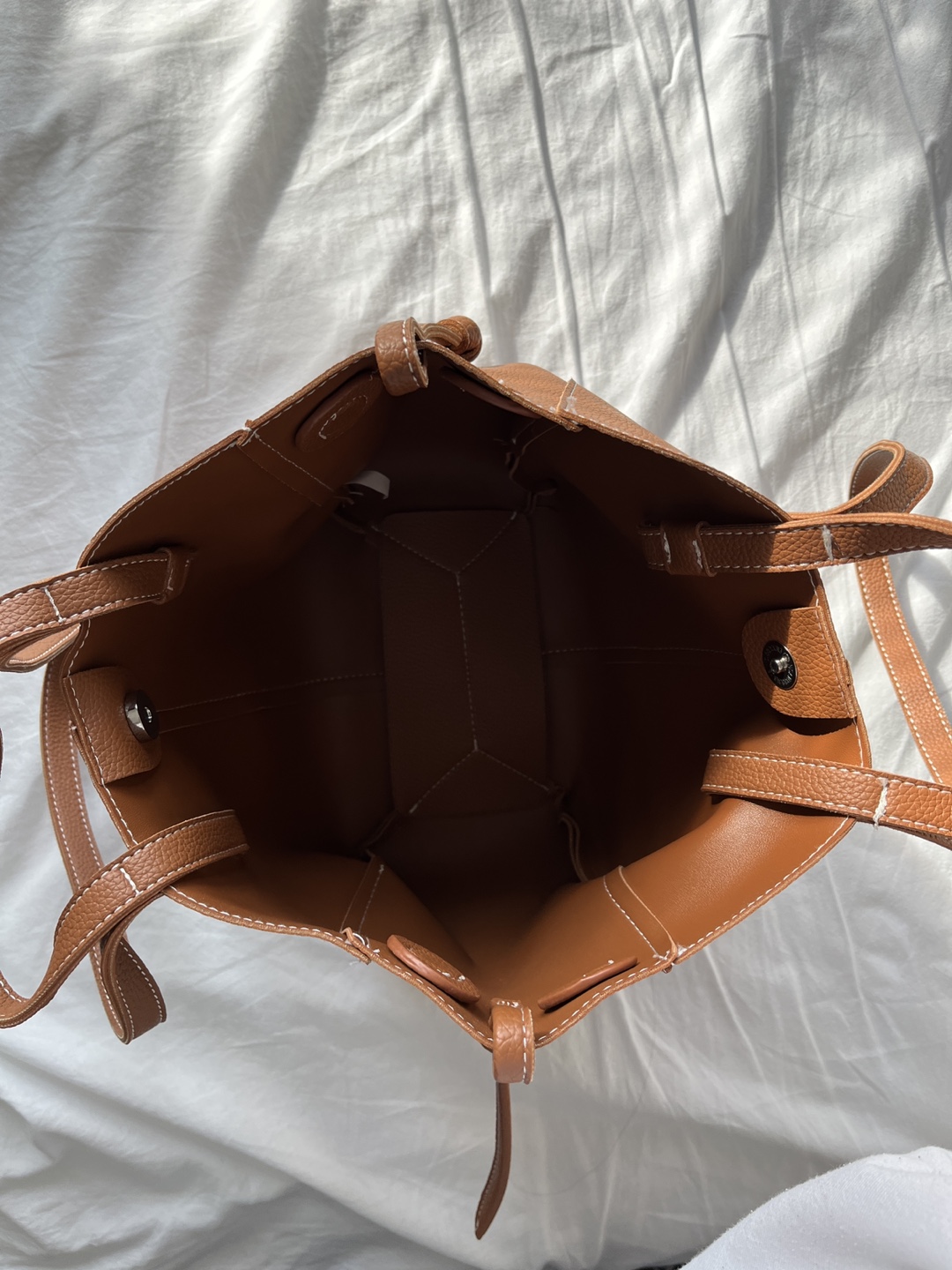 Brown Leather tote bag - photo 3