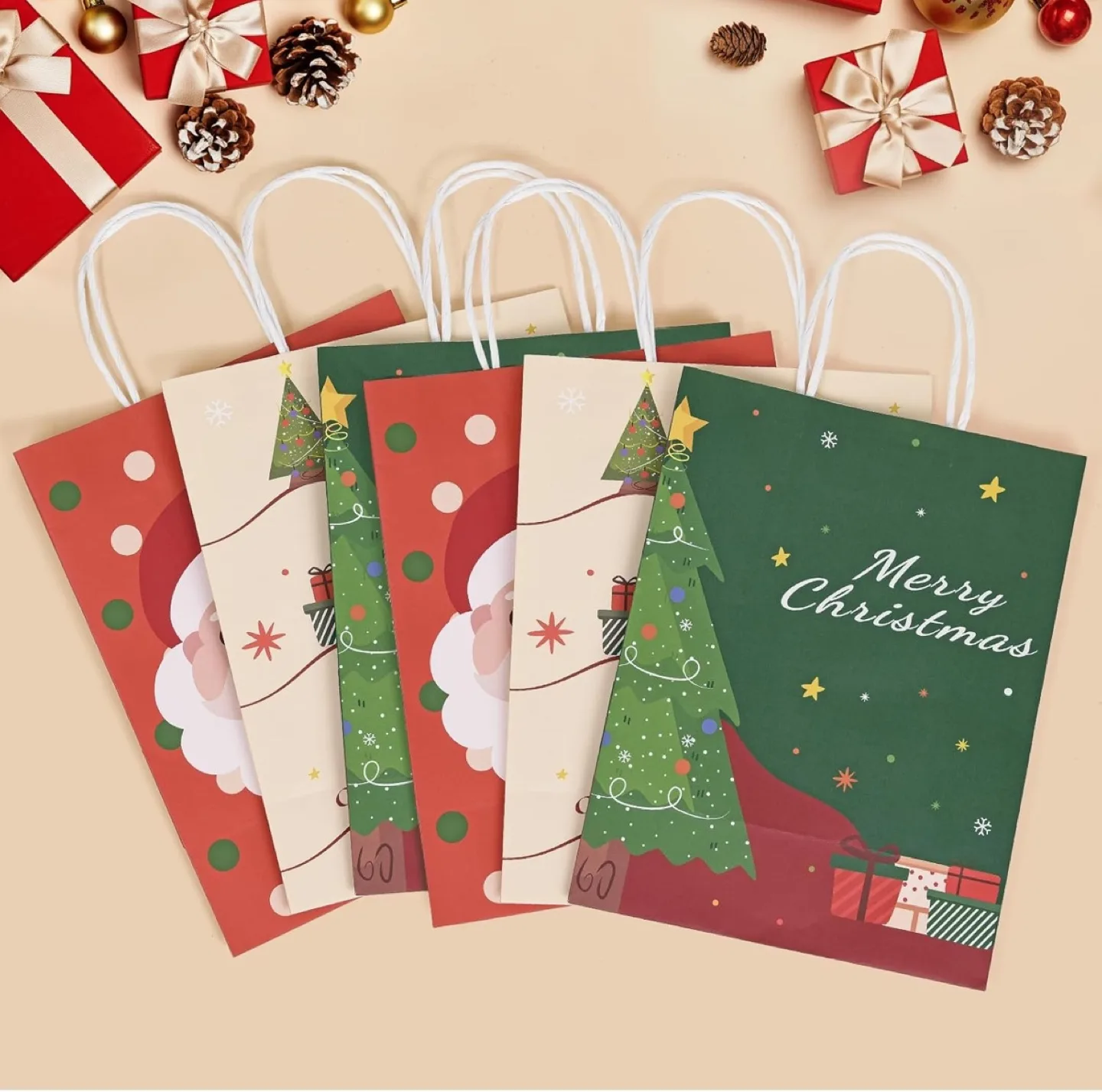 Christmas Gift Bags, Set of 24 image indicator(4)