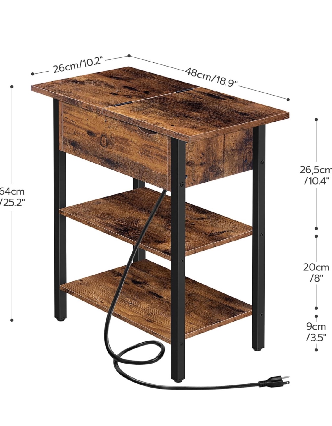 Side Table with Charging Station - photo 4