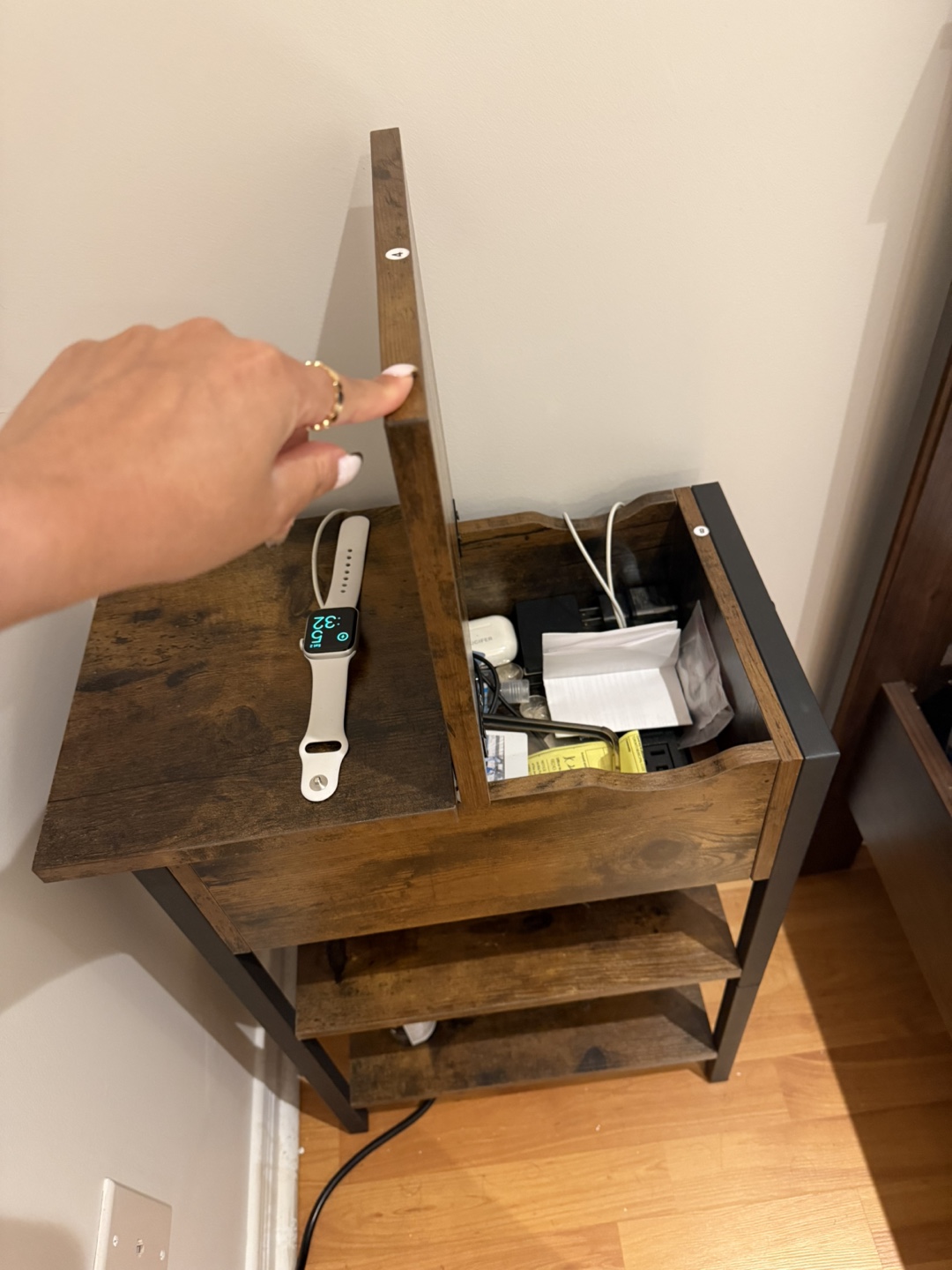 Side Table with Charging Station - photo 2