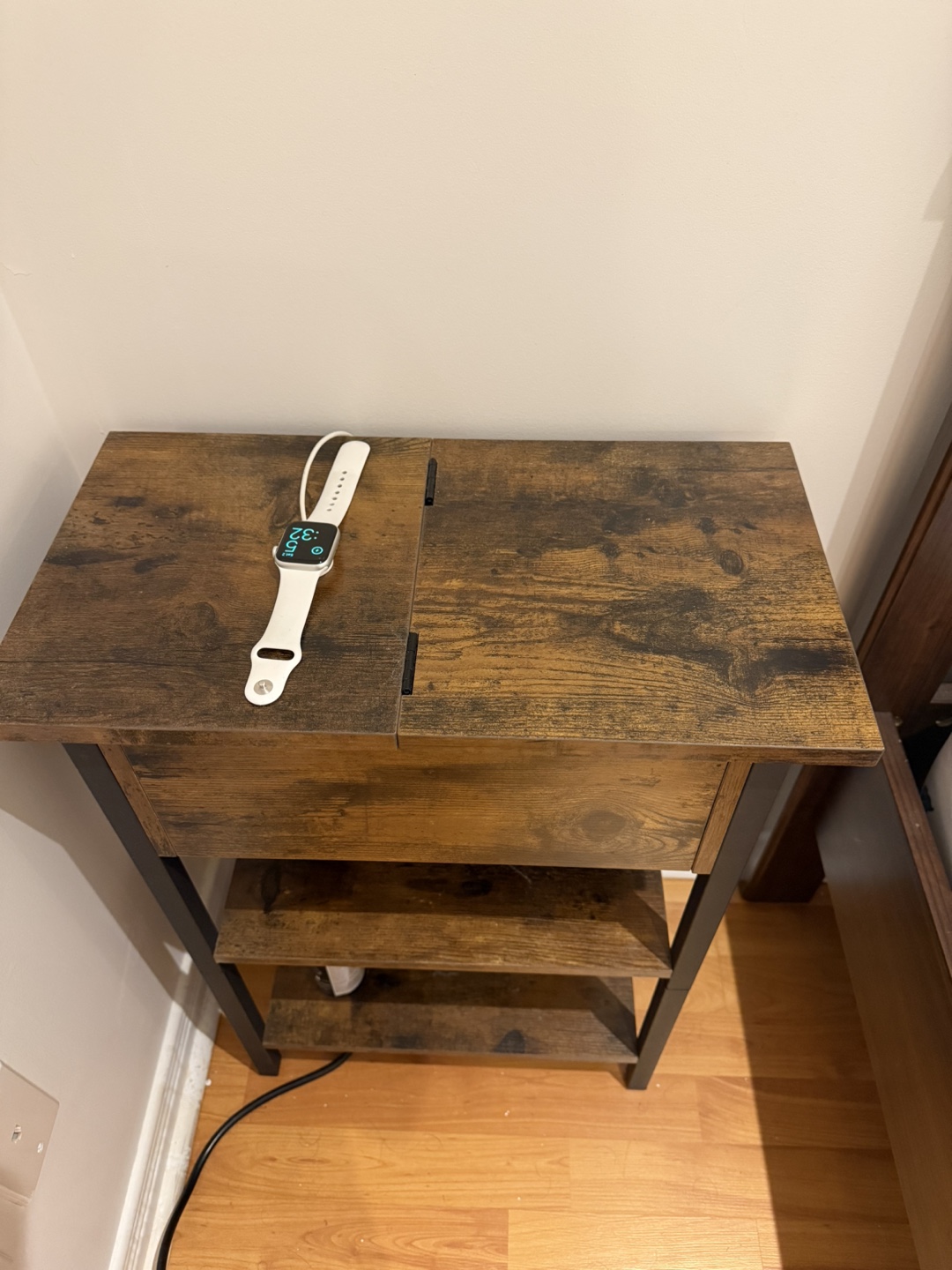 Side Table with Charging Station
