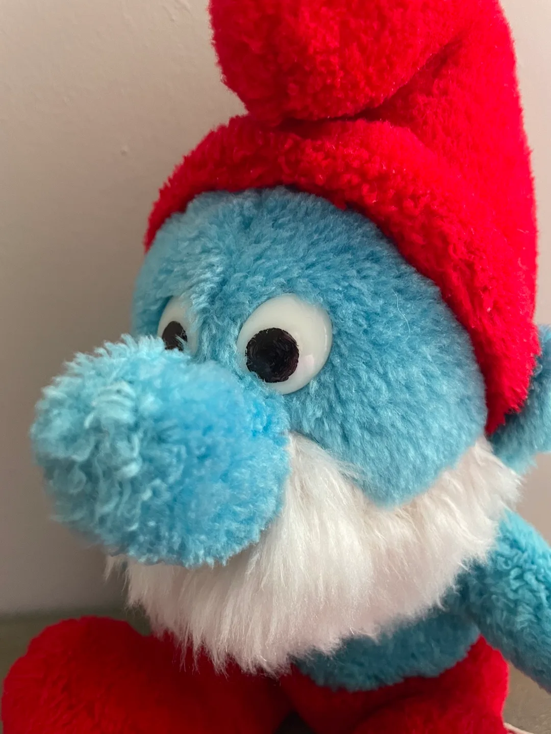 Vintage 1979 Peyo The Smurfs Papa Smurf Stuffed Plush Toy image indicator(2)