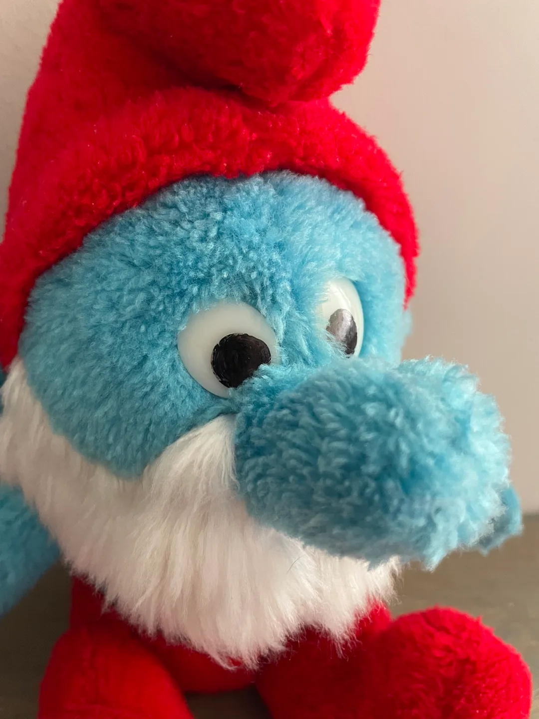 Vintage 1979 Peyo The Smurfs Papa Smurf Stuffed Plush Toy image indicator(3)