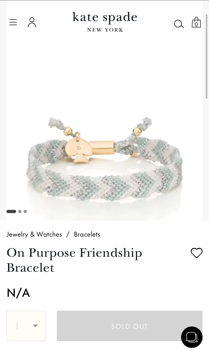 Kate Spade On Purpose Friendship Bracelet thumbnail