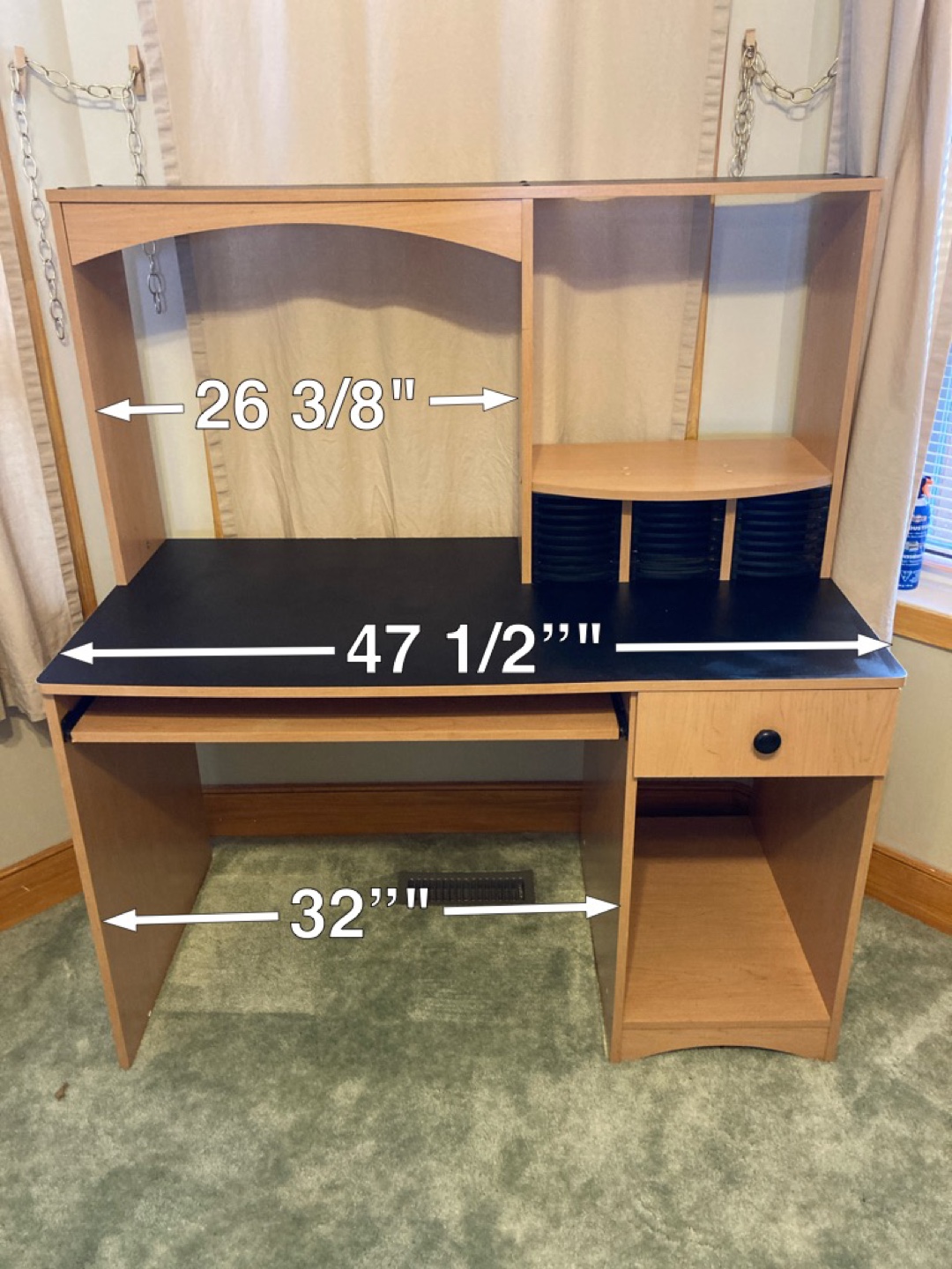 Computer Desk with Hutch