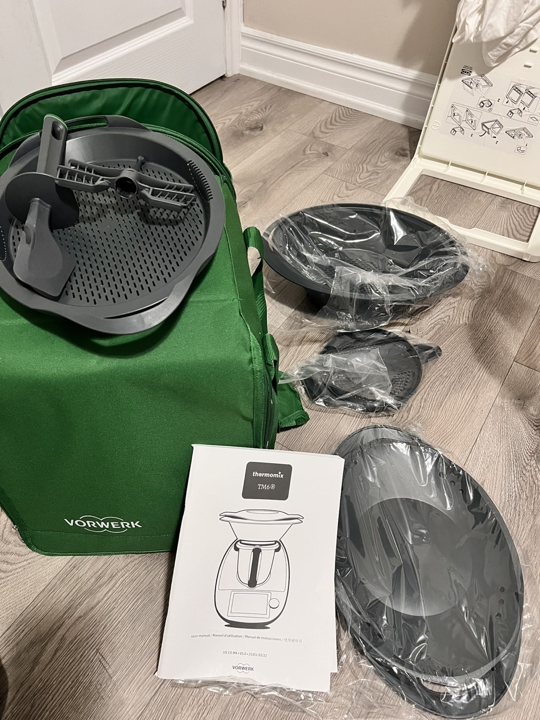Thermomix TM6 with Accessories and Green Carry Bag