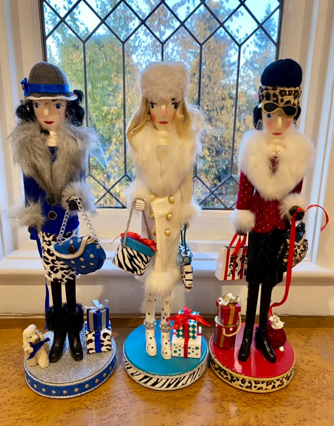 Pier 1 Imports 19” Shopper Girl Nutcrackers image indicator(2)