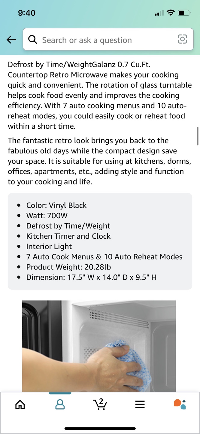 Retro microwave - photo 5