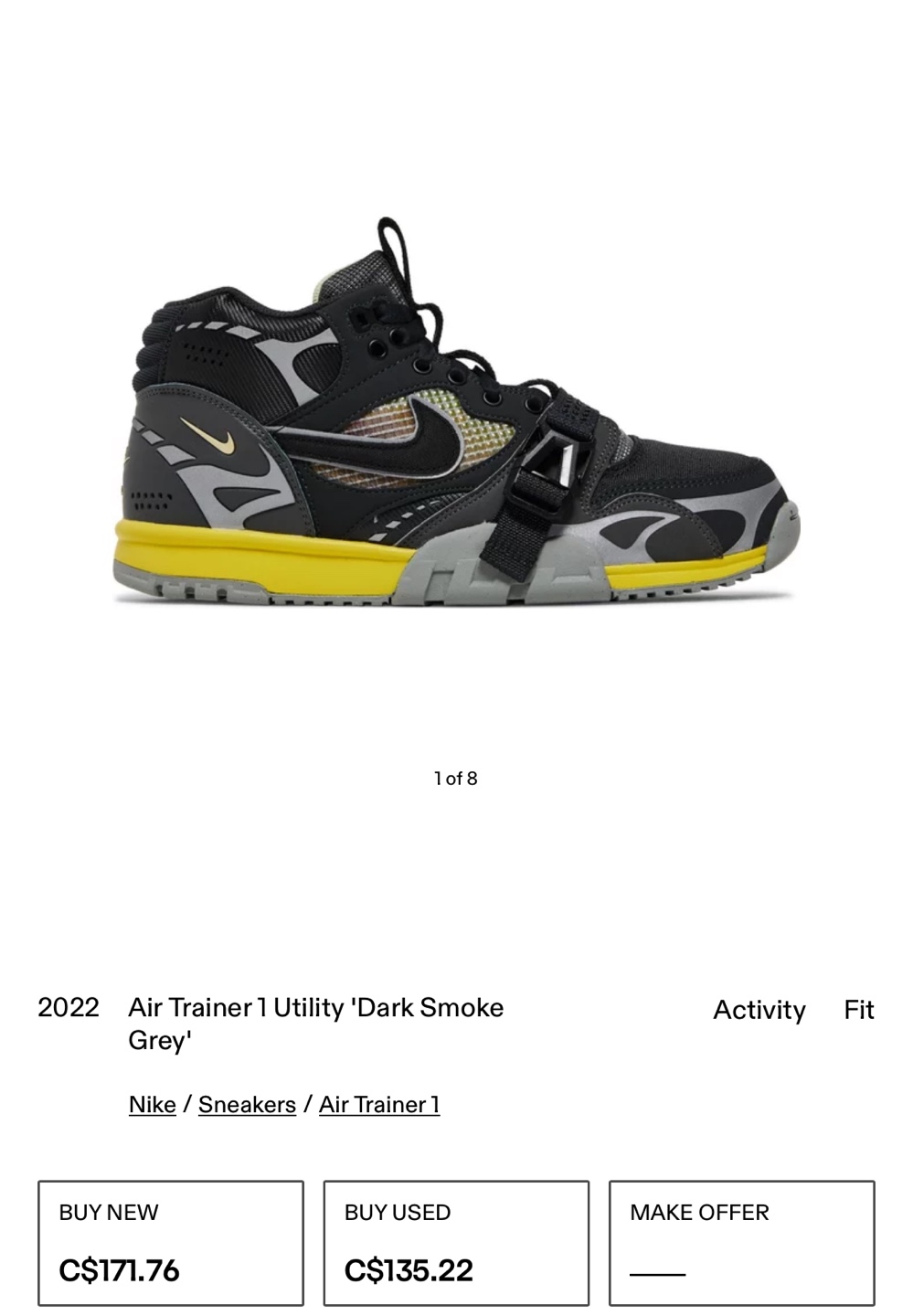 Nike Air Trainer 1 SP Utility 'Dark Smoke Grey' - photo 5
